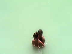 Threesome in nudist beach