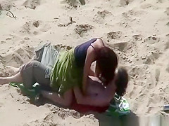 Couple fucking different positions in beach