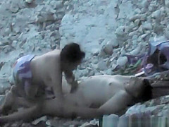 Late beach fuck and blowjob