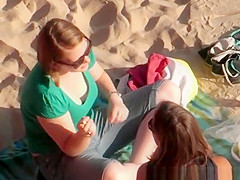 Short hair chick beach down blouse