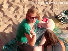 Short hair chick beach down blouse