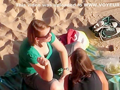 Short hair chick beach down blouse