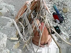 Nudist blowjob and cock riding