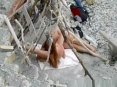 Nudist blowjob and cock riding