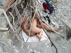 Nudist blowjob and cock riding