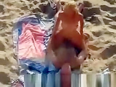 Older Couple beach sex