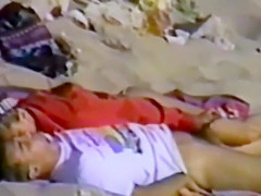 Voyeur watched a hot fuck on the sand