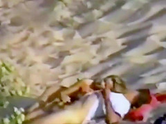 Voyeur watched a hot fuck on the sand