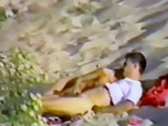 Voyeur watched a hot fuck on the sand
