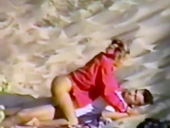 Voyeur watched a hot fuck on the sand