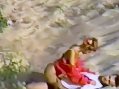 Voyeur watched a hot fuck on the sand