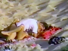 Voyeur watched a hot fuck on the sand