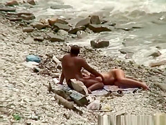 Nude woman sucks her naked man penis
