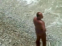 Nude woman sucks her naked man penis