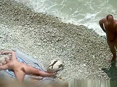 Nude woman sucks her naked man penis