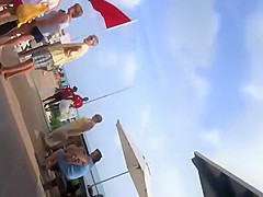 Sexy scuba diver caught by the beach