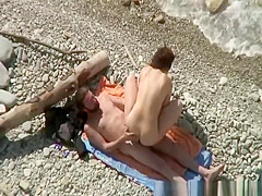 Couple fucking in the beach
