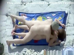 Skinny nudist fucked on the beach