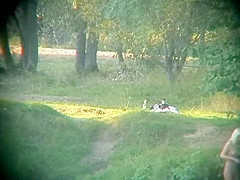 Blonde's seduction of a nudist guy