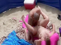 Tattooed fucks chubby wife in beach