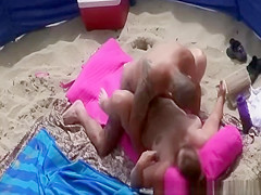 Tattooed fucks chubby wife in beach