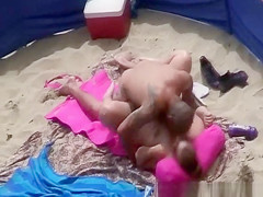 Tattooed fucks chubby wife in beach