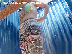 Hiden Cam In Beach Cabin