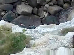 Lovers on Rocky Beach