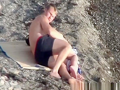 Pussy fingering and beach fuck