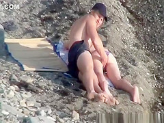 Pussy fingering and beach fuck