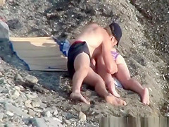 Pussy fingering and beach fuck