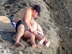 Pussy fingering and beach fuck