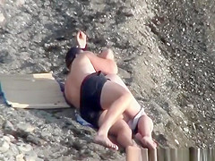 Pussy fingering and beach fuck