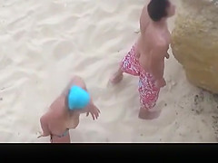 Big tits woman fucked in the beach