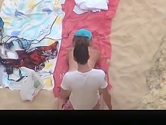 Big tits woman fucked in the beach
