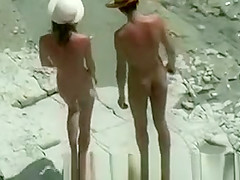 Teens Having a Fun Day out on Beach