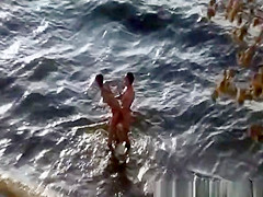 Drunk nudist blowjob and beach fuck