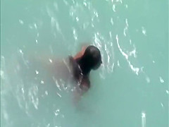 Oral sex and fingering at nudist beach