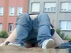 Drunk couple caught fucking in the beach