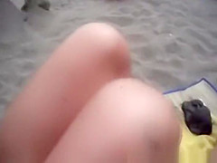 Couple beach fun