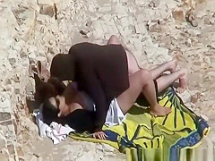 Couple caught fucking in the beach rocks