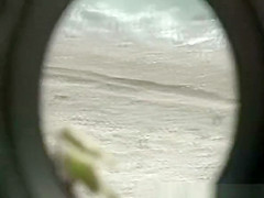 Two nudist couples having sex on the beach