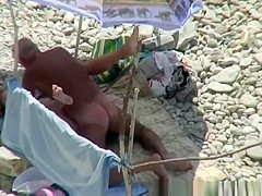 Old man fingers and fucks his mature wife