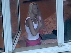 Cute girl pisses in the forest