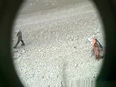 Couple caught fucking in the beach