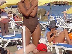 Pussy slip while she snaps selfies