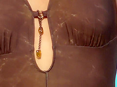 Pussy slip while she snaps selfies