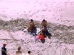 2 nudist couples fucking doggy style