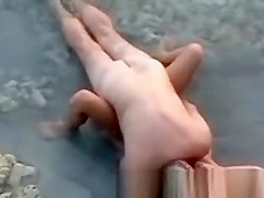 Old couple caught fuck on the beach