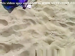 Cumming over hot teens at beach